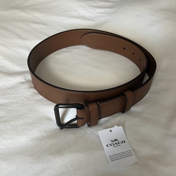 Coach Brown Leather Belt, new with tags - Picture 1 of 1